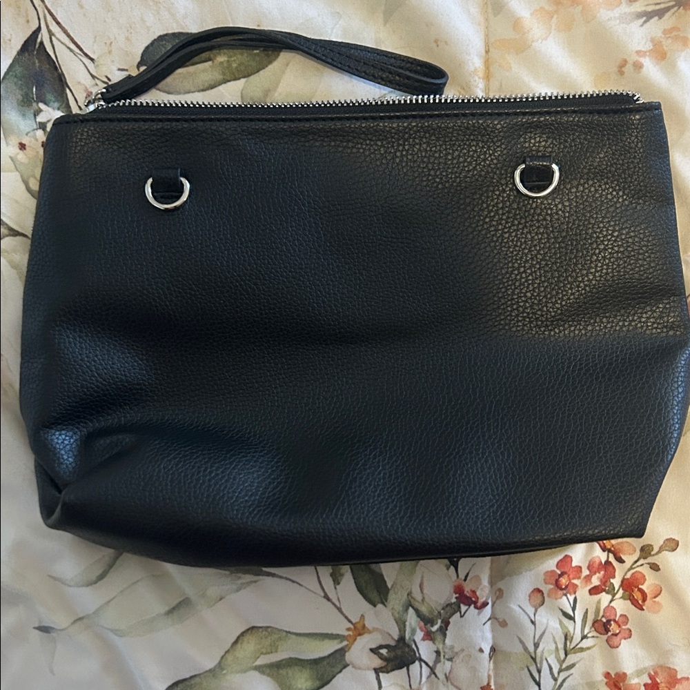 Steve Madden Black and Silver Sparkly Studded Cosmetic Bag - Picture 3 of 5